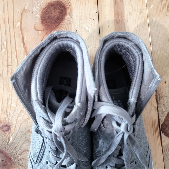 US Polo Assn Gray High Top Sneakers Women's Zip Side Skate Shoes Size 8 - Picture 9 of 11